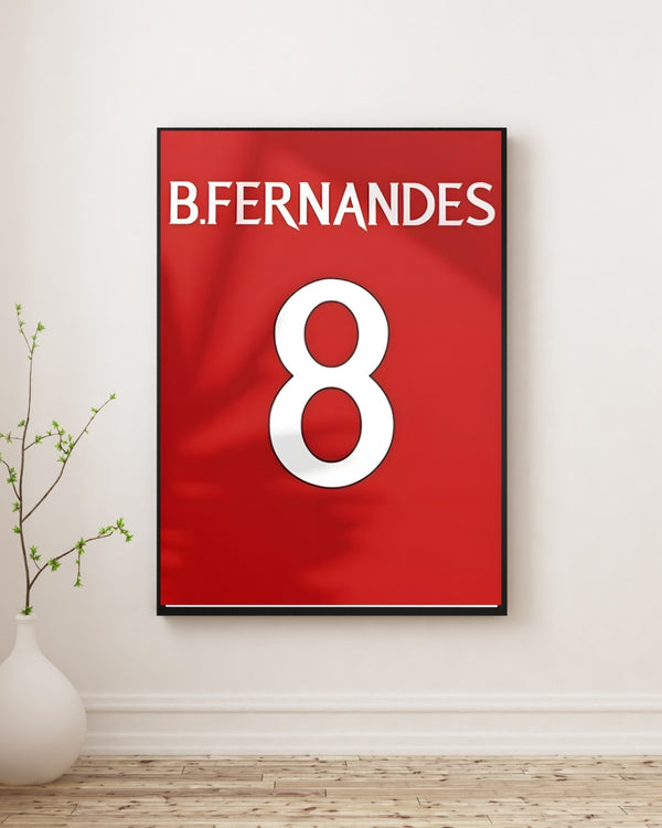 Manchester United FC Print  Bruno Fernandes