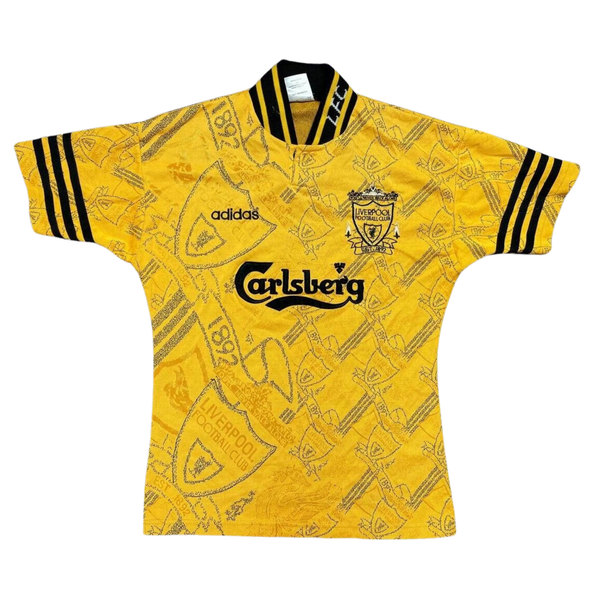 Retro Liverpool FC Football Jersey 1994/96 Third Shirt Adidas Yellow Football  Shirt