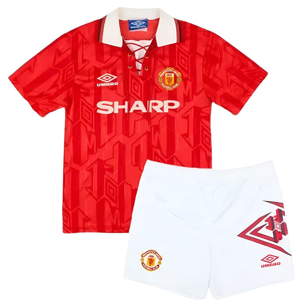 Retro Manchester United Home Kids Kit 1992/1994 Football Shirt