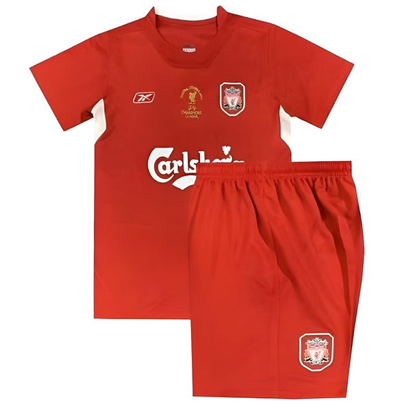 Retro Liverpool Home Kids Kit 2004/2005 Football Shirt