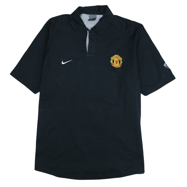 Nike 90's Swoosh Manchester United Football Club Polo Shirt XLarge Black